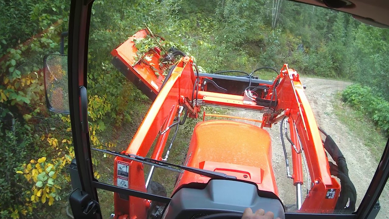 Homemade Front Mount Brush Mower with hydraulic tilt YouTube