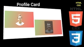How To Create A Animation Profile Card Using HTML And CSS.#Profilecard