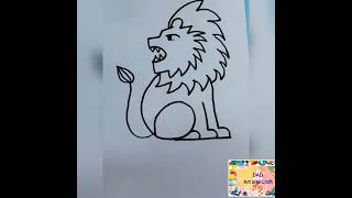 Easy Drawing Trick 🤯5 + 6 = LION 😍 | Mind Blowing Drawing Hack!Number Magic!  🦁✨