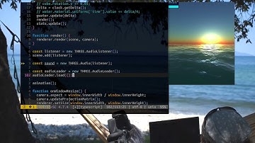 ASMR Programming Ocean in Three js Typescript Coding No Talking