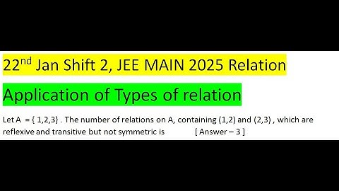 Let A  = { 1,2,3} . The number of relations on A, containing (1,2) and (2,3) , which are reflexive