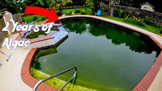 Destroyed Pool Turned Blue Again | POV Green To Clean Restoration