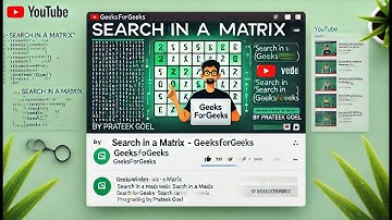 Search in a Row-Column sorted matrix || GFG POTD
