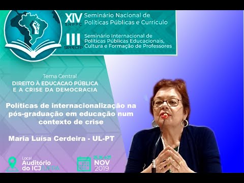 DIREITO À EDUCAÇÃO PÚBLICA E A CRISE DA DEMOCRACIA - Maria Luísa Cerdeira -(UL-PT) Parte 2