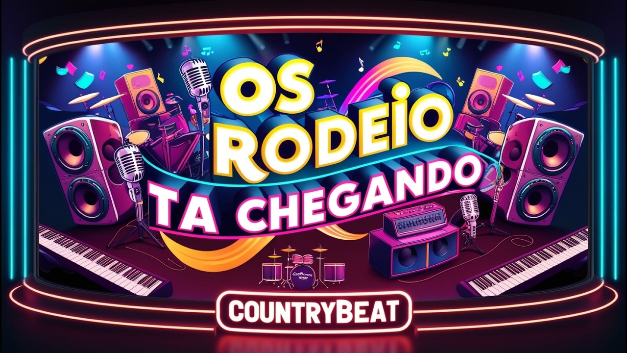 Os Rodeio Tá Chegando - Karaokê 🎤 CountryBeat | Playback