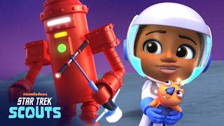 holodeck rescues 6 star trek scouts defeat robots moon star