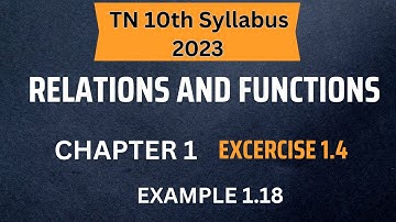 TN Samacheer New Syllabus Relations and Functions Example 1.18