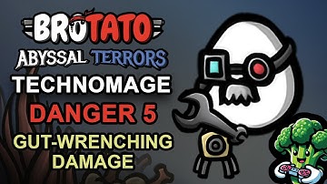 Technomage DANGER 5 GUIDE | Abyssal Terrors DLC | Brotato  | The Abyss | Gameplay | Wrench