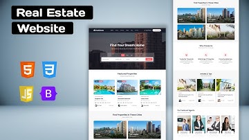 Property Website Design Using HTML CSS JavaScript & Bootstrap | Responsive Real Estate Website