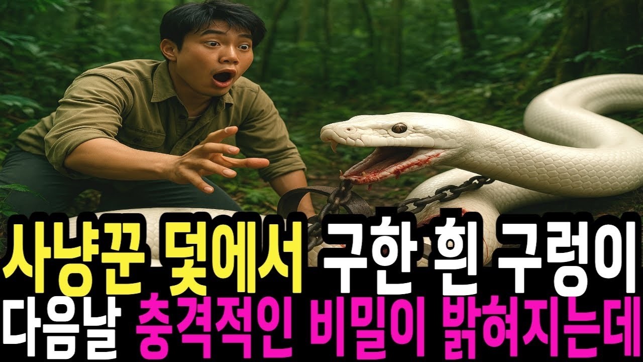 사냥꾼의 덫에서 구한 흰 구렁이, 삼대에 걸친 복을 받다