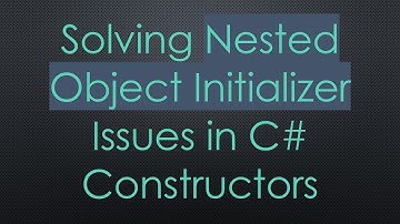 Solving Nested Object Initializer Issues in C#  Constructors