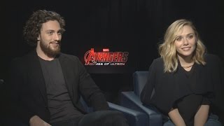 Aaron Taylor-Johnson and Elizabeth Olsen Talk 'Avengers 2', Worst ...