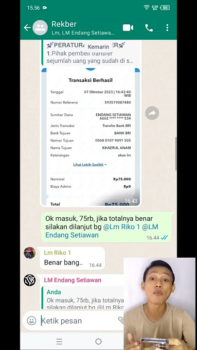 Berapapun Transaksinya Tetap Kami Layani Dengan Sepenuh Hati..... REKBER INDONESIA