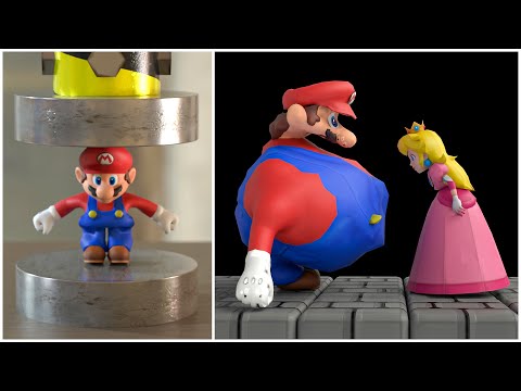 20 Fun ways to kill Super Mario [Death animations] 🤪