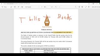 The Treasury Bills and Government Bonds Issuance Calendar Update