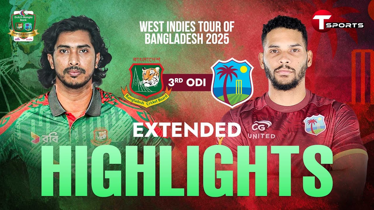 EXTENDED HIGHLIGHTS | Bangladesh vs West Indies, 3rd ODI | West Indies tour of Bangladesh, 2025