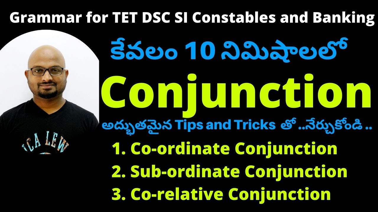 Conjunction In English Grammar In Telugu, Types of Conjunctions in Telugu, Basic English Grammar