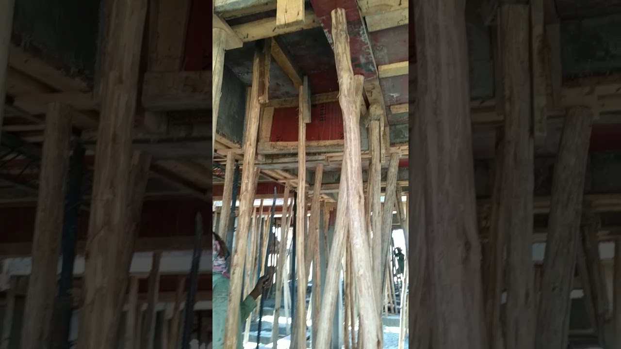formwork support by wooden struts | side face formwork removing