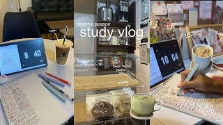 prelims exam study days 🌷 studying at cafe, lots of caffeine for productivity, uni vlog 🧸🖼