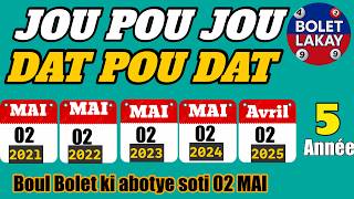 Jou pou Jou, Dat pou Dat | Boul ki abitye soti 02 Mai #bolet #boulsaint #tchala