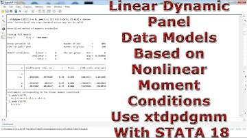 Linear Dynamic Panel Data Models Based on Nonlinear Moment Conditions Use xtdpdgmm With STATA 18