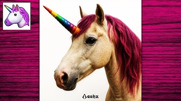 Easy Emoji Drawing | How to Draw Realistic Unicorn Emoji | Step by Step Tutorial for Beginners