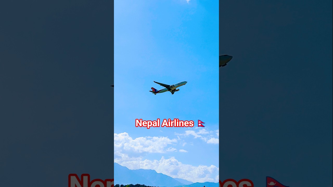 The national carrier soaring high above the land of Himalayas! 🇳🇵