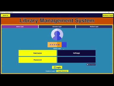Library Management System Project Using Java Swing - YouTube