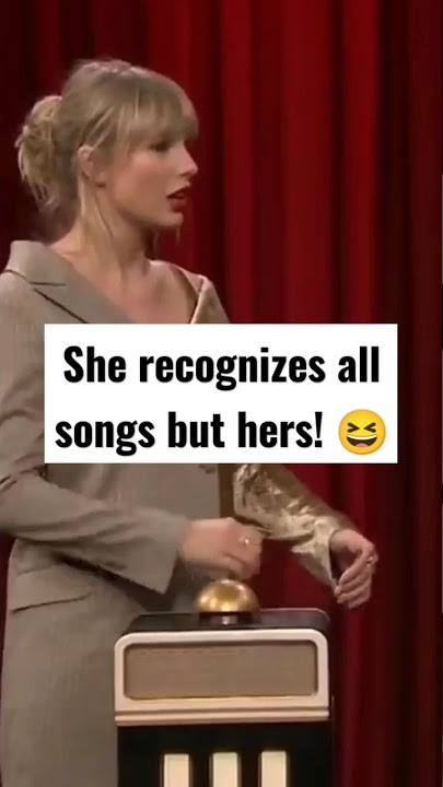 When Taylor Swift recognizes all songs but hers. 😅😆 #taylorswift #shorts