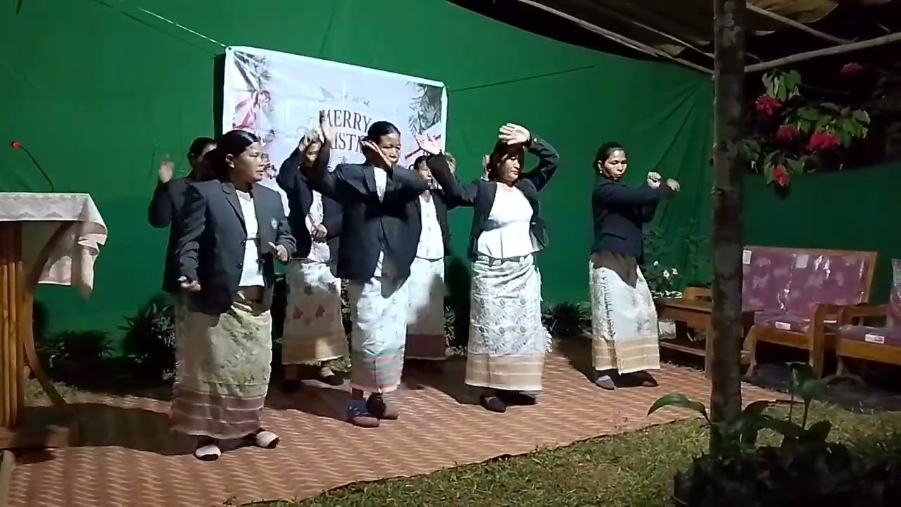 Women's group dances happy new year