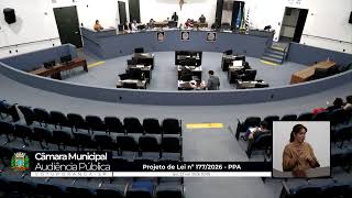 Audiência Pública - 22 de outubro de 2026 (Projeto de Lei nº 177/2026 - PPA)