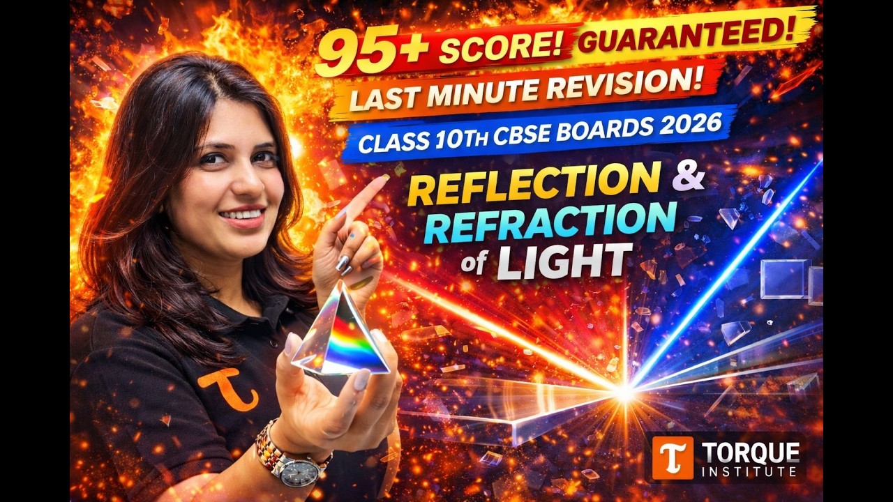 Last Minute Revision Session for Class 10th CBSE Boards 2026 on Reflection and Refraction of Light