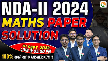 NDA 2/2024 Maths Paper Solution | Nda Maths Answer Key 2024 | NDA Exam Analysis | NDA Exam 2-2024