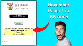 Mathematical Literacy Grade 12 November 2022 Paper 1