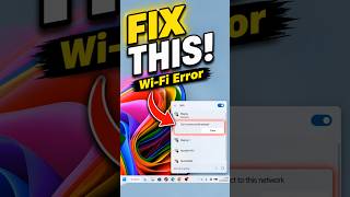 Fix "Can't Connect To This Network" Error in Windows 11 ⚡ (30-Second Fix)