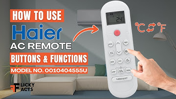 How to Use: Haier AC Remote Buttons & Functions | Model No. 0010404555U | AC Remote Guide