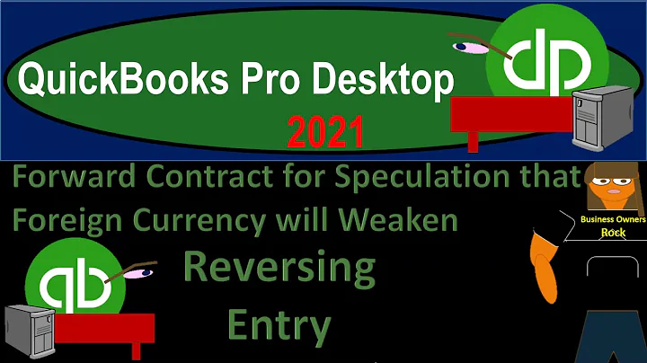 Forward Contract for Speculation that Foreign Currency 1480 QuickBooks Pro 2021