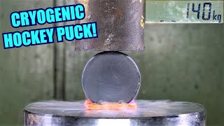 How Strong Are different Materials at -320°F / -196°C? Hydraulic Press Test!