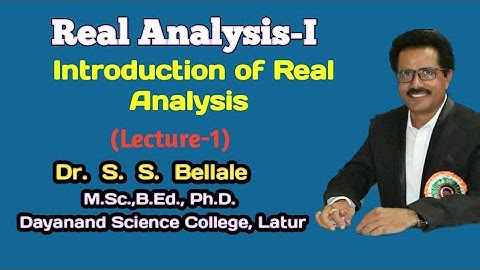 Math | Real Analysis | Sets Function | Lecture 1 | Dr. S.S.Bellale | DSCL I SRTMUN