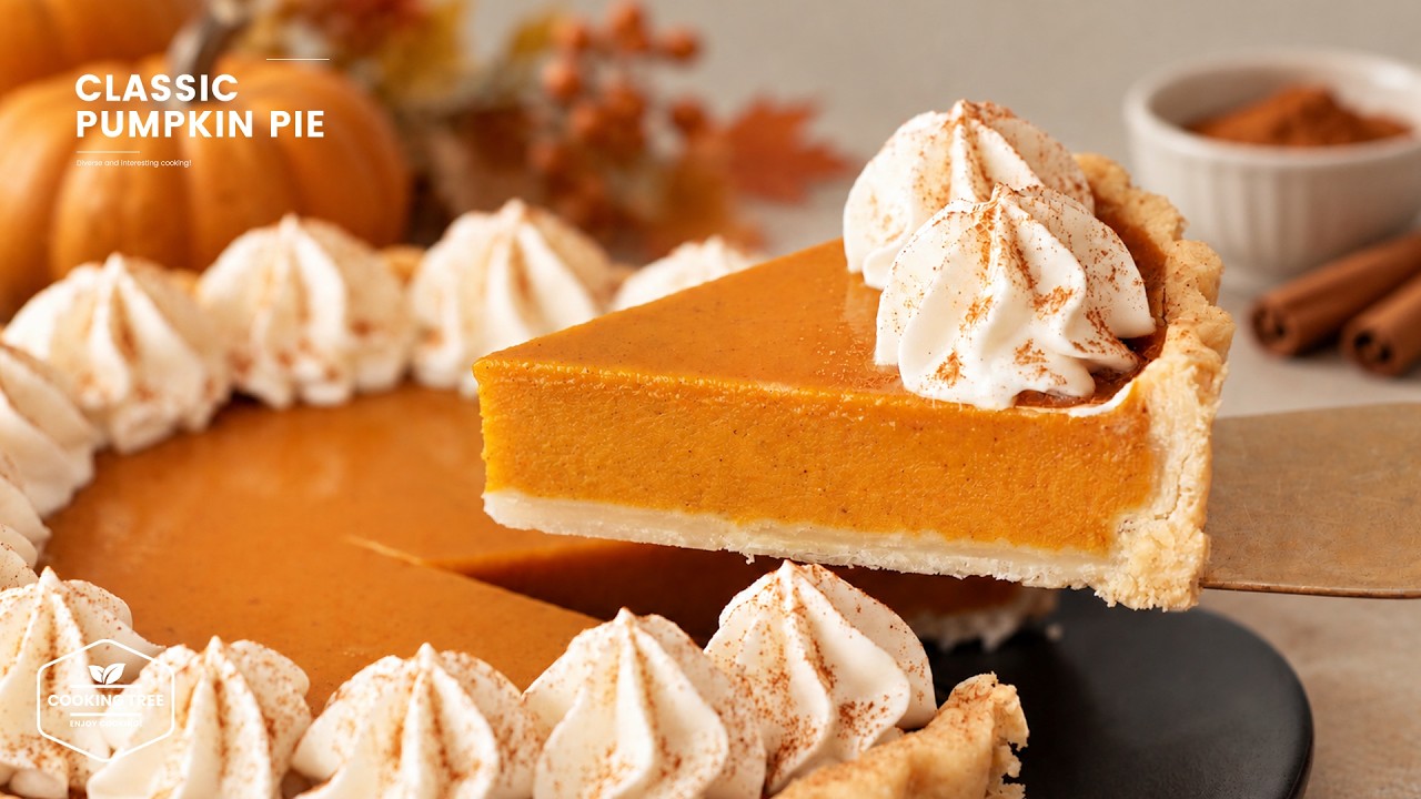 부드러운 클래식 펌킨 파이 🎃 단호박 커스터드 파이 만들기 | Silky Smooth Classic Pumpkin Pie Recipe | Creamy Custard