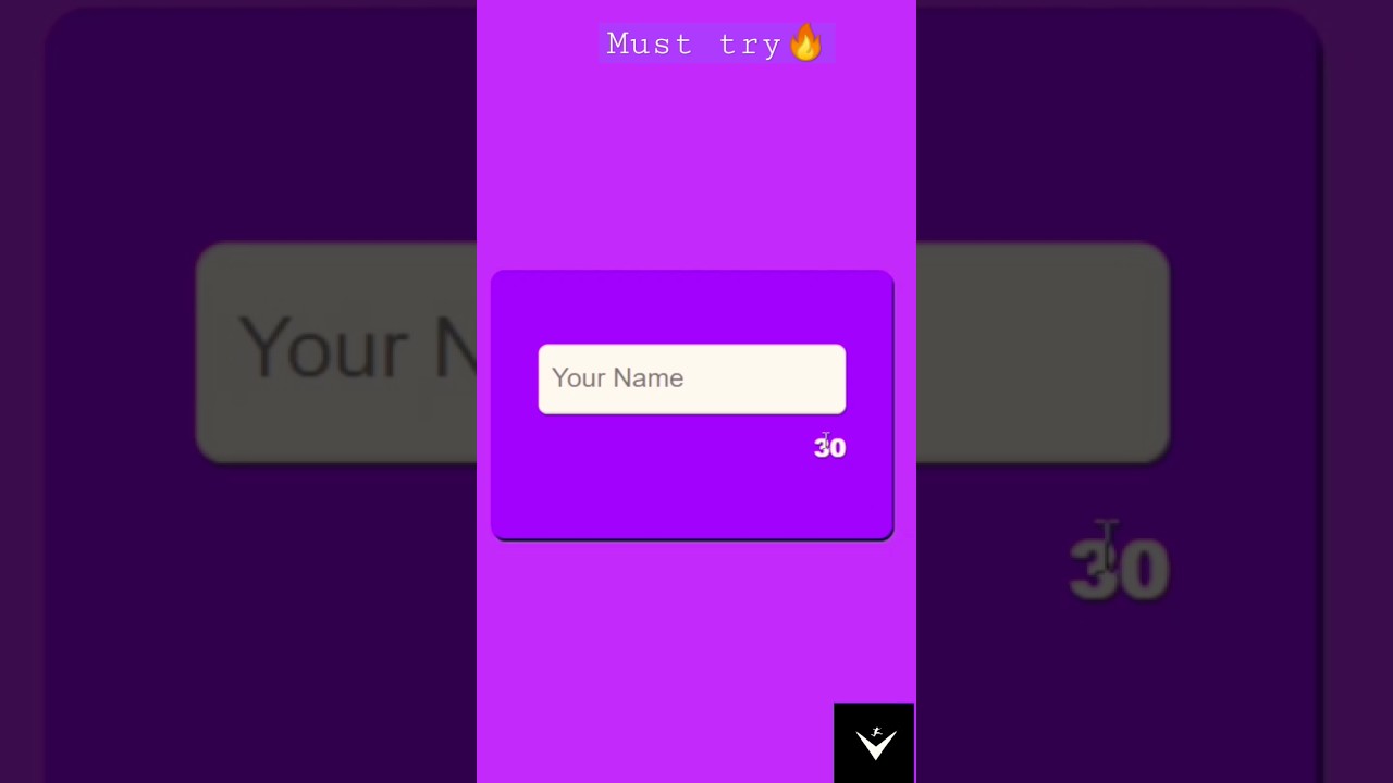 🔥LIMITED INPUT BOX UPTO 30 CHARACTER | BECODEWALA&hearts;️ #shorts