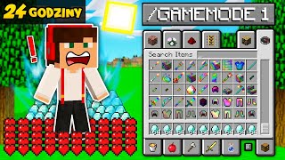 GPLAY GRA PRZEZ 24H NA GAMEMODE 1 W MINECRAFT?! GPLAY & LUMI