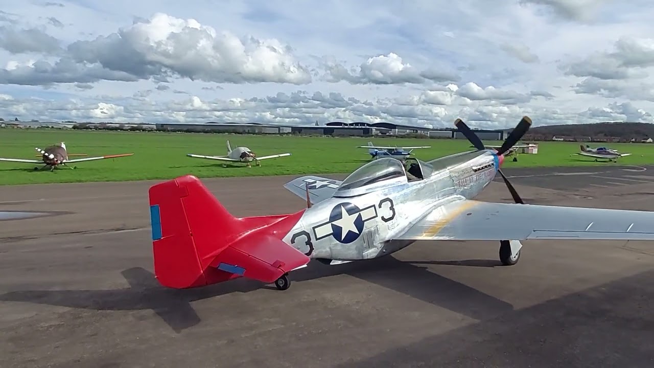 North American P 51 Mustang, WWII Aircraft at EGBW Airport