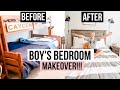 BOY'S BEDROOM MAKEOVER // CLEAN AND DECORATE WITH ME 2019 // BEDROOM TRANSFORMATION