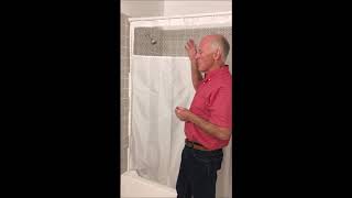 A shower curtain liner that eliminates leaks