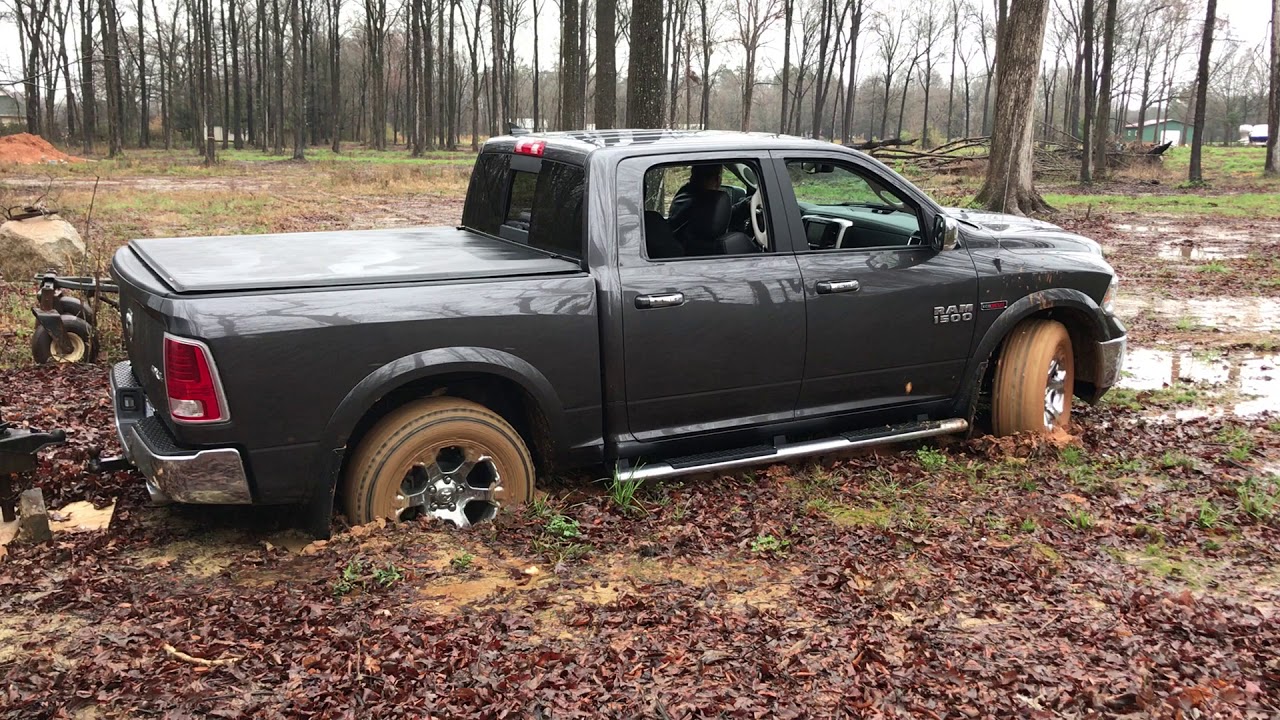 RAM 1500 got stuck in the mud - YouTube