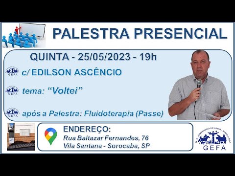 Assista: Palestra Presencial - c/ Edilson Ascêncio (25/05/2023)
