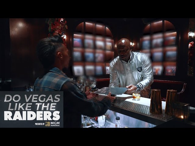 Akbar Gbajabiamila Finds the Secret Speakeasy at On The Record | Park MGM | Raiders class=