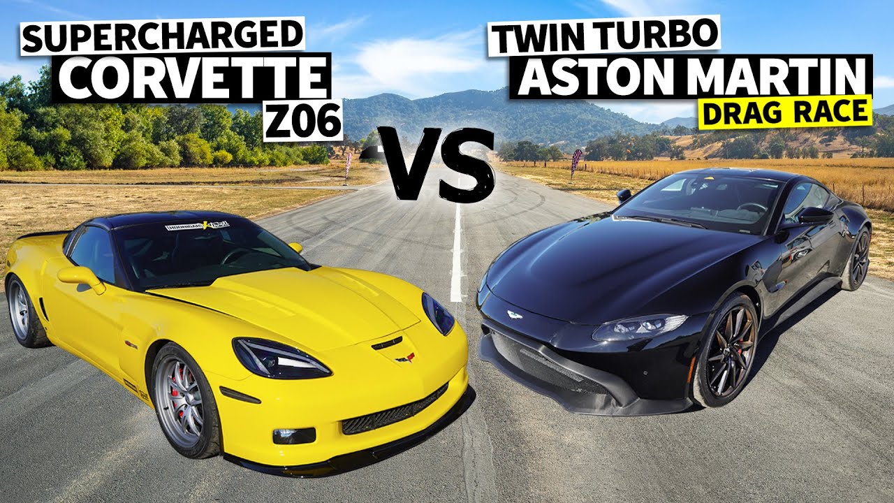 Supercharged Corvette Z06 Vs Aston Martin Vantage DRAG RACE YouTube supercharged-corvette-z06-vs-aston-martin-vantage-drag-race-youtube