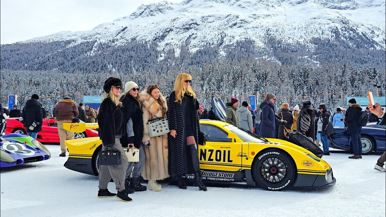 THE RICHEST PEOPLE IN THE WORLD WITH THEIR MOST EXPENSIVE CARS IN SWISS ALPS